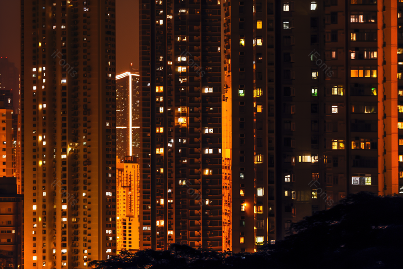 广告设计素材元素城市建筑夜景万家灯火,高清,摄影图,摄影图片,图片大全,摄影图免费下载